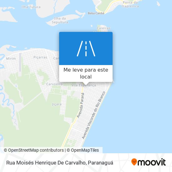 Rua Moisés Henrique De Carvalho mapa