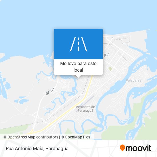 Rua Antônio Maia mapa