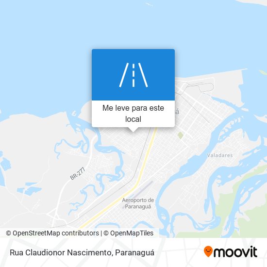 Rua Claudionor Nascimento mapa