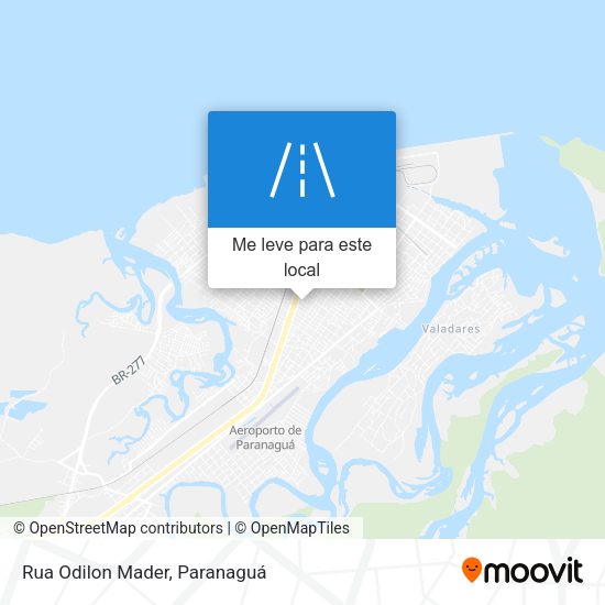 Rua Odilon Mader mapa