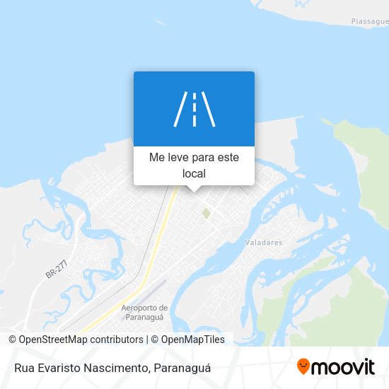 Rua Evaristo Nascimento mapa