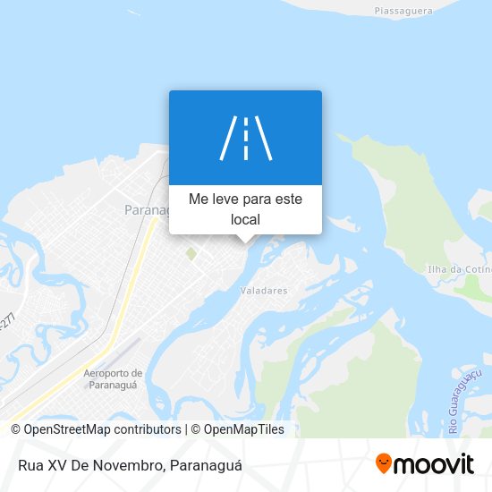 Rua XV De Novembro mapa
