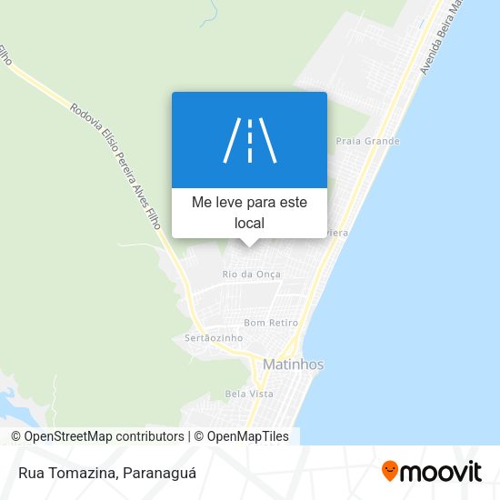 Rua Tomazina mapa