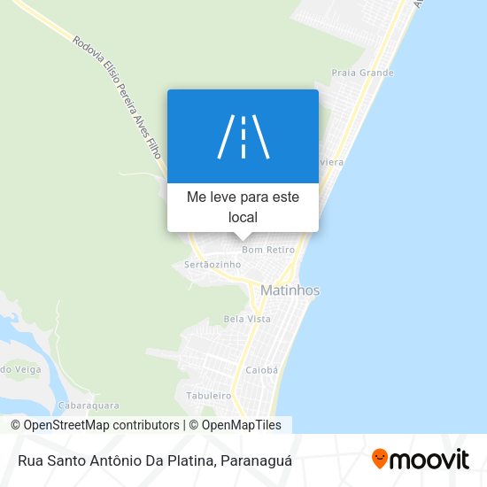 Rua Santo Antônio Da Platina mapa