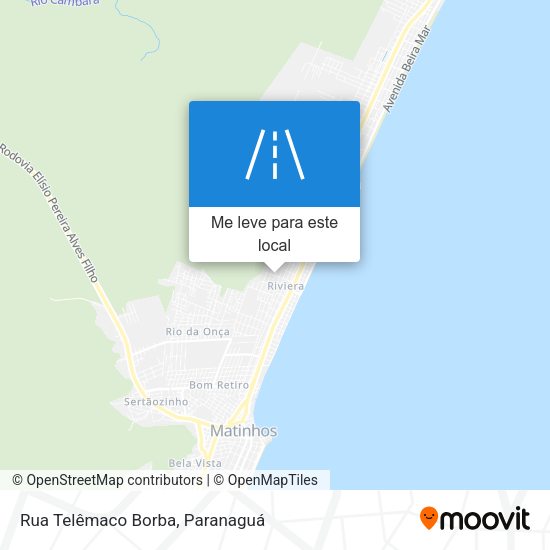 Rua Telêmaco Borba mapa