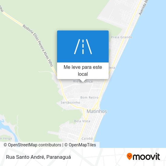 Rua Santo André mapa
