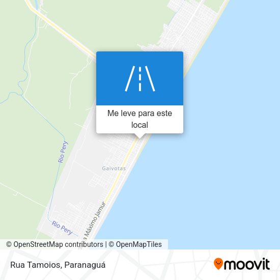 Rua Tamoios mapa