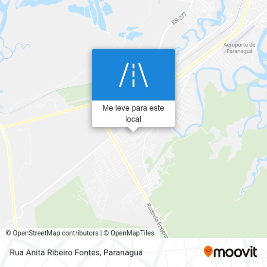 Rua Anita Ribeiro Fontes mapa