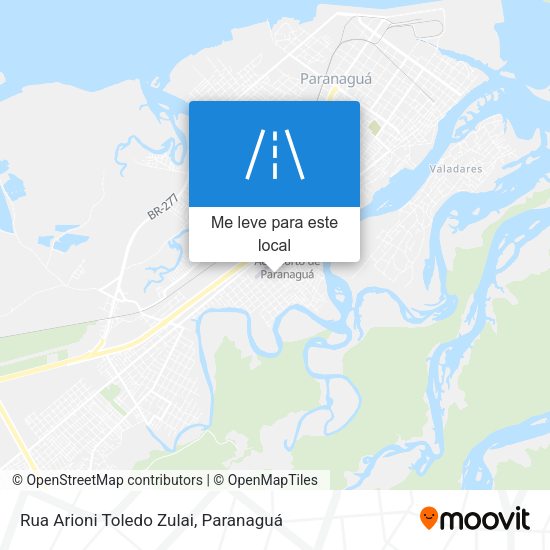 Rua Arioni Toledo Zulai mapa