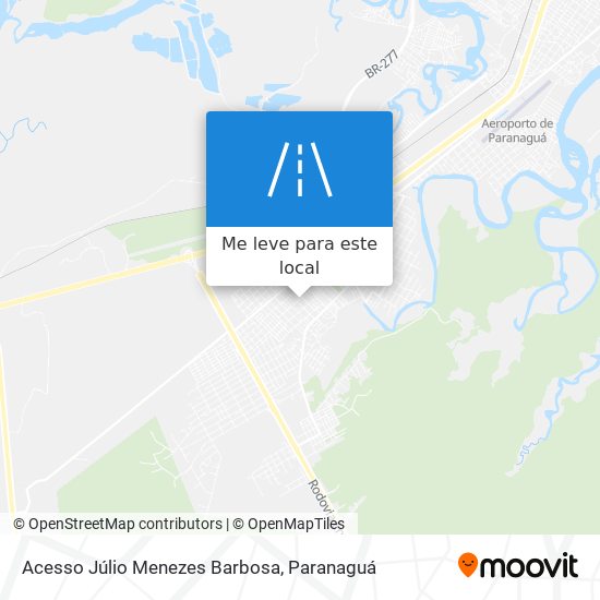 Acesso Júlio Menezes Barbosa mapa