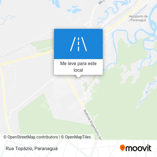 Rua Topázio mapa