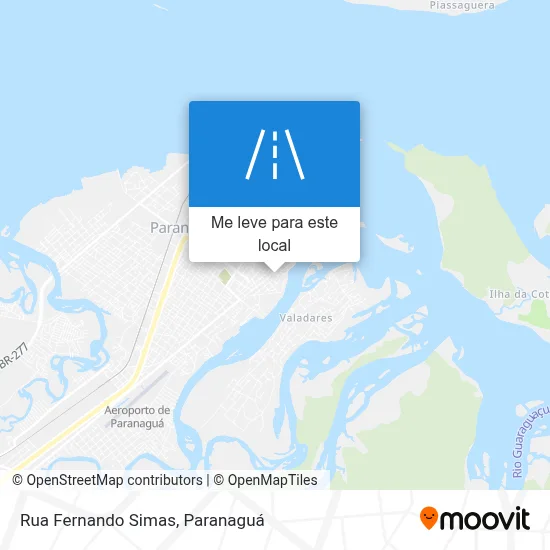 Rua Fernando Simas mapa