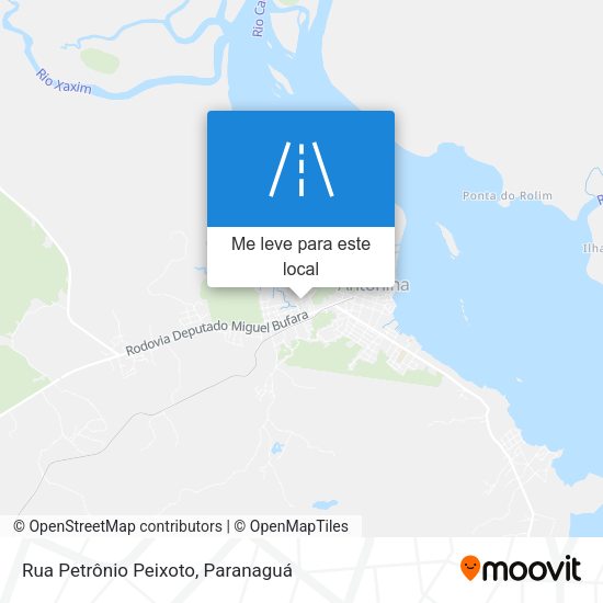 Rua Petrônio Peixoto mapa