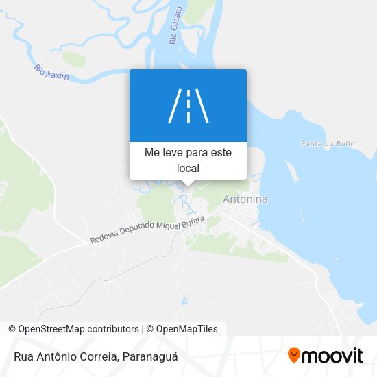 Rua Antônio Correia mapa