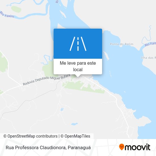 Rua Professora Claudionora mapa