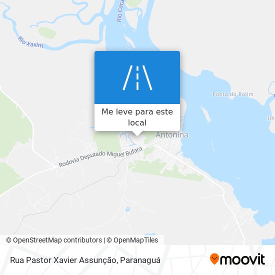 Rua Pastor Xavier Assunção mapa