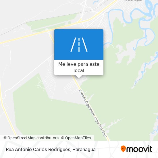 Rua Antônio Carlos Rodrigues mapa