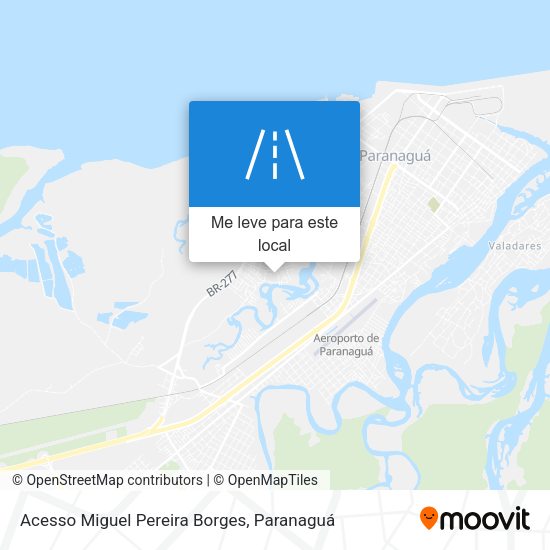 Acesso Miguel Pereira Borges mapa