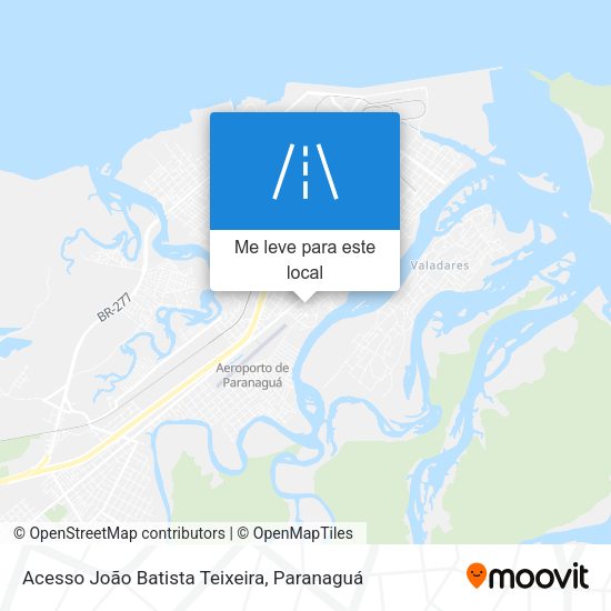 Acesso João Batista Teixeira mapa