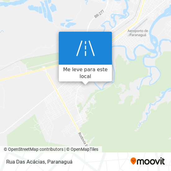 Rua Das Acácias mapa