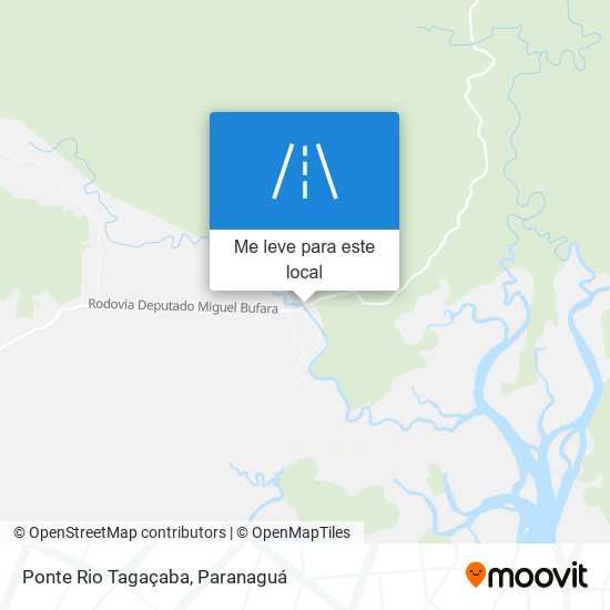 Ponte Rio Tagaçaba mapa