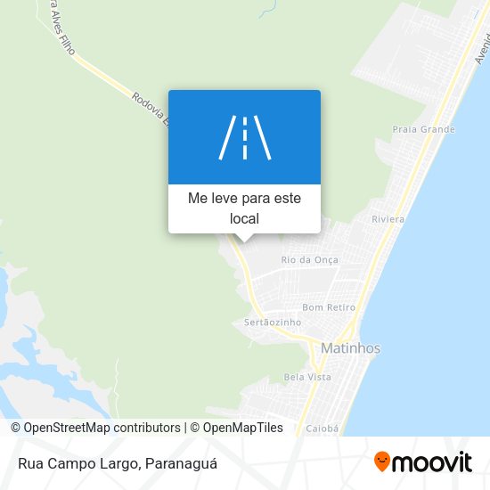 Rua Campo Largo mapa