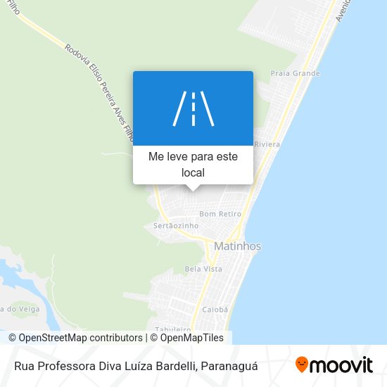 Rua Professora Diva Luíza Bardelli mapa