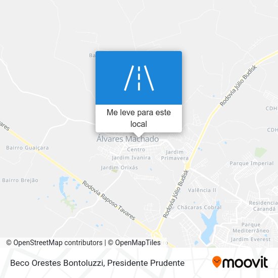 Beco Orestes Bontoluzzi mapa