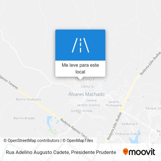 Rua Adelino Augusto Cadete mapa