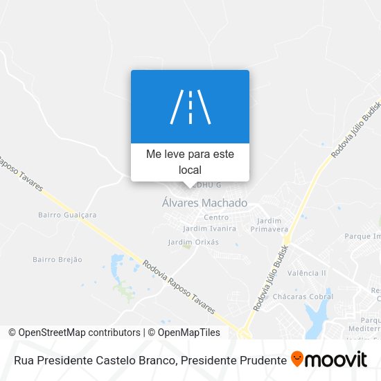 Rua Presidente Castelo Branco mapa