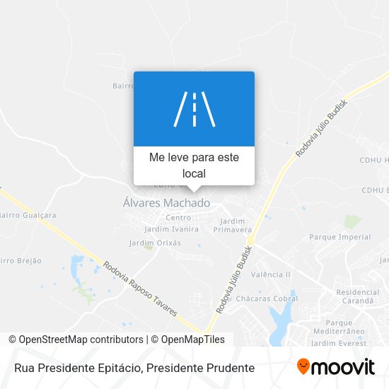 Rua Presidente Epitácio mapa