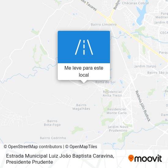 Estrada Municipal Luiz João Baptista Caravina mapa