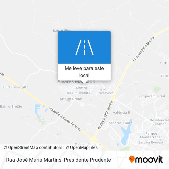 Rua José Maria Martins mapa