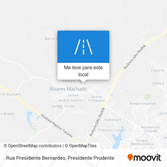 Rua Presidente Bernardes mapa