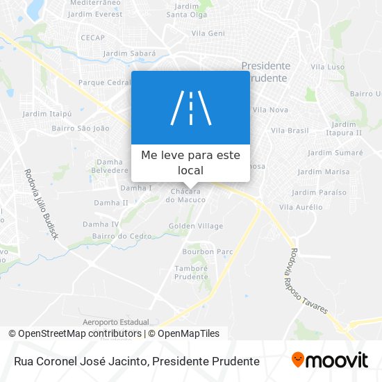 Rua Coronel José Jacinto mapa