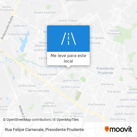 Rua Felipe Carnevale mapa