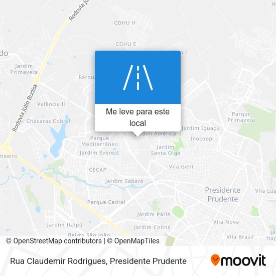 Rua Claudemir Rodrigues mapa