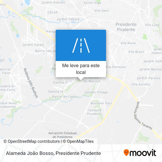 Alameda João Bosso mapa