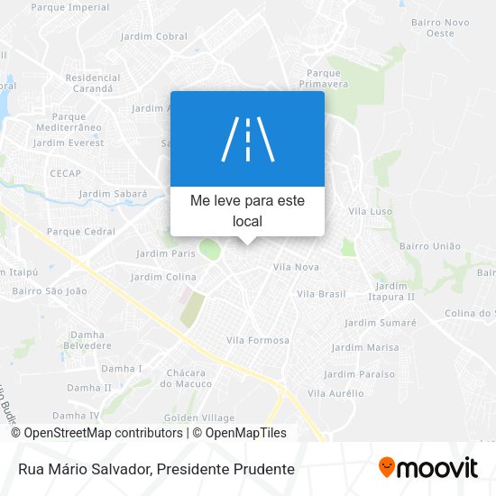 Rua Mário Salvador mapa