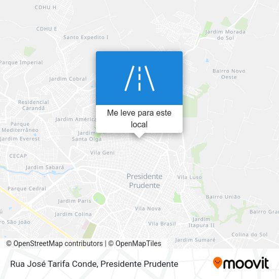 Rua José Tarifa Conde mapa
