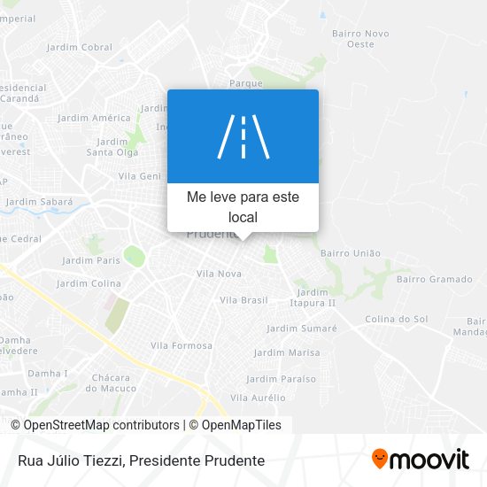 Rua Júlio Tiezzi mapa
