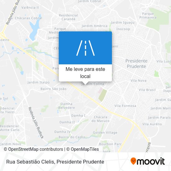 Rua Sebastião Clelis mapa