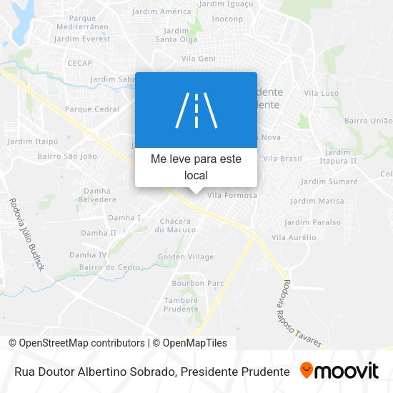 Rua Doutor Albertino Sobrado mapa