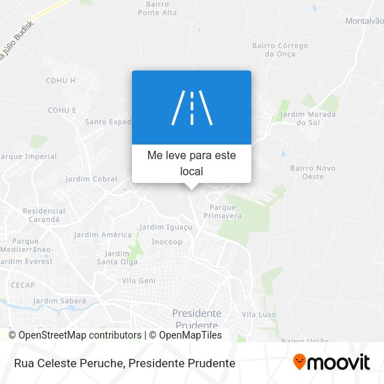 Rua Celeste Peruche mapa