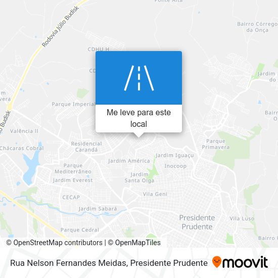 Rua Nelson Fernandes Meidas mapa