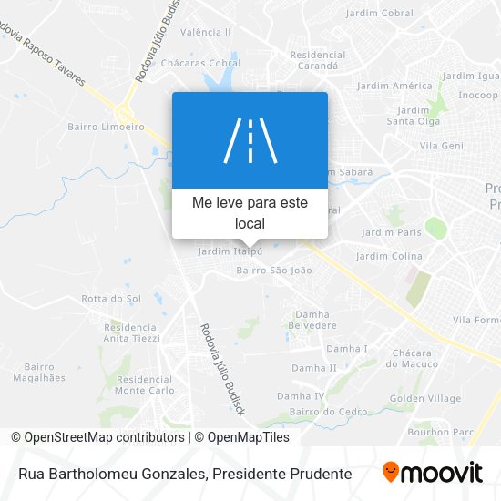 Rua Bartholomeu Gonzales mapa
