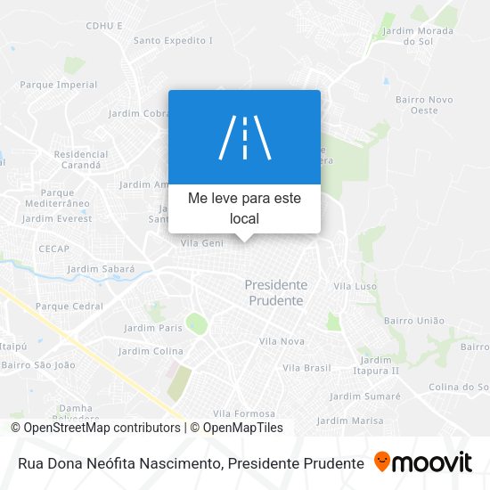 Rua Dona Neófita Nascimento mapa