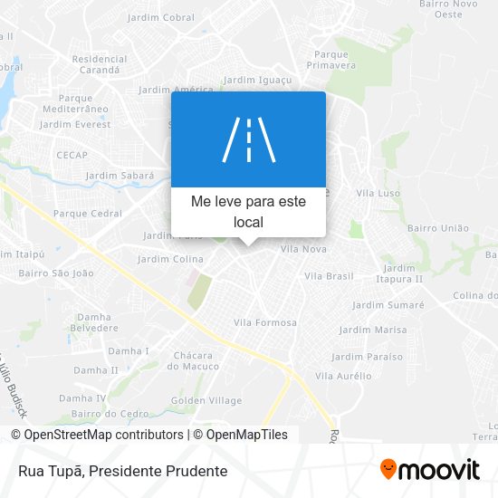 Rua Tupã mapa
