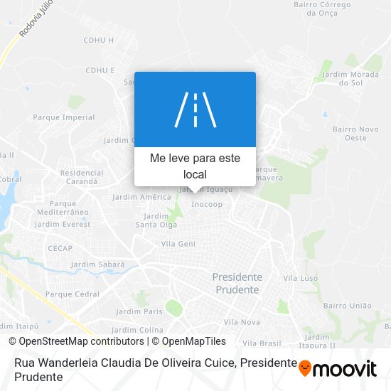 Rua Wanderleia Claudia De Oliveira Cuice mapa