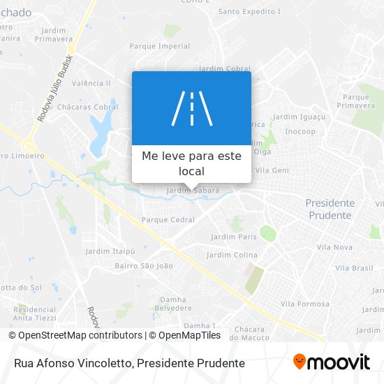 Rua Afonso Vincoletto mapa